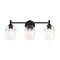 Designers Fountain Summer Jazz 24 in. 3-Light Matte Black Vanity Light with Clear Glass Shades for Bathrooms D310M-3B-MB - alternate 1